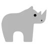 Rhinoceros Emoji 🦏 image - Tossface style