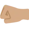 Left-Facing Fist: Medium Skin Tone Emoji 🤛🏽 image - Twitter / X (Twemoji) style