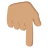 Backhand Index Pointing Down: Medium Skin Tone