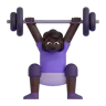 Woman Lifting Weights: Dark Skin Tone Emoji 🏋🏿‍♀️ image - Microsoft 3D Fluent style