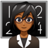 Woman Teacher: Medium-Dark Skin Tone Emoji 👩🏾‍🏫 image - Emojidex style
