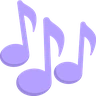 複数の音符 Emoji 🎶 image - Skype style