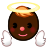 Baby Angel: Dark Skin Tone Emoji 👼🏿 image - Emojidex style