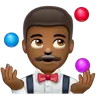 Person Juggling: Medium-Dark Skin Tone Emoji 🤹🏾 image - WhatsApp style