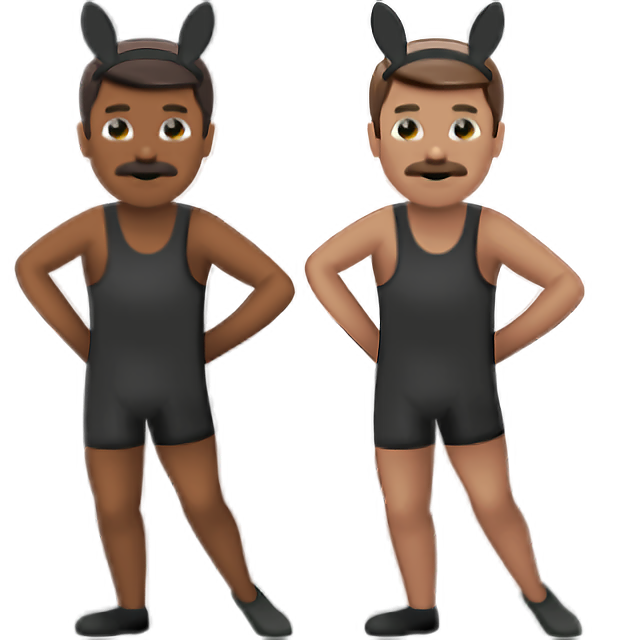 Men With Bunny Ears: Medium-Dark Skin Tone, Medium Skin Tone