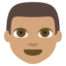 Man: Medium Skin Tone Emoji 👨🏽 image - EmojiTwo style