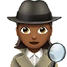 Woman Detective: Medium-Dark Skin Tone Emoji 🕵🏾‍♀️ image - Apple style