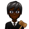 Judge: Dark Skin Tone Emoji 🧑🏿‍⚖️ image - Emojidex style