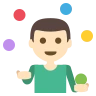 Person Juggling: Light Skin Tone Emoji 🤹🏻 image - EmojiTwo style