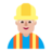 Man Construction Worker: Medium-Light Skin Tone