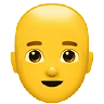 Man: Bald Emoji 👨‍🦲 image - Apple style
