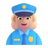 Woman Police Officer: Medium-Light Skin Tone Emoji 👮🏼‍♀️ image - Microsoft 3D Fluent style