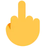 Middle Finger Emoji 🖕 image - Tossface style