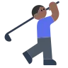 Man Golfing: Medium-Dark Skin Tone Emoji 🏌🏾‍♂️ image - Tossface style