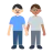 Men Holding Hands: Light Skin Tone, Medium Skin Tone