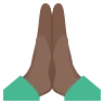 Folded Hands: Dark Skin Tone Emoji 🙏🏿 image - EmojiTwo style