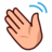 Waving Hand: Medium-Light Skin Tone