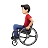 Man In Manual Wheelchair: Light Skin Tone