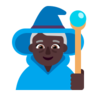 Woman Mage: Dark Skin Tone Emoji 🧙🏿‍♀️ image - Microsoft Classic 2D style