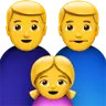 Family: Man, Man, Girl Emoji 👨‍👨‍👧 image - Apple style