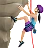 Woman Climbing: Light Skin Tone