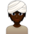 Person Wearing Turban: Dark Skin Tone