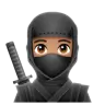 Ninja: Medium Skin Tone Emoji 🥷🏽 image - WhatsApp style