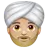Person Wearing Turban: Medium-Light Skin Tone