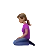 Woman Kneeling: Medium Skin Tone