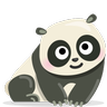 Face de panda Emoji 🐼 image - Skype style