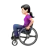 Woman In Manual Wheelchair: Light Skin Tone
