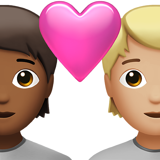 Couple With Heart: Person, Person, Medium-Dark Skin Tone, Medium-Light Skin Tone