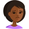 Person Frowning: Medium-Dark Skin Tone Emoji 🙍🏾 image - Facebook Messenger (2016) style