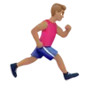 Man Running Facing Right: Medium Skin Tone Emoji 🏃🏽‍♂️‍➡️ image - Apple style