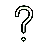 白の疑問符の飾り