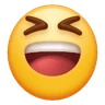 Rosto sorridente com boca aberta e olhos bem fechados Emoji 😆 image - Huawei Harmony OS style