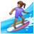 Woman Surfing: Medium Skin Tone