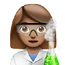 Woman Scientist: Medium Skin Tone Emoji 👩🏽‍🔬 image - Apple style