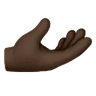 Palm Up Hand: Dark Skin Tone Emoji 🫴🏿 image - Huawei Harmony OS style
