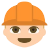 Construction Worker: Medium-Light Skin Tone Emoji 👷🏼 image - EmojiTwo style