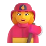 Woman Firefighter Emoji 👩‍🚒 image - Microsoft 3D Fluent style