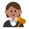 Judge: Medium Skin Tone Emoji 🧑🏽‍⚖️ image - Tossface style