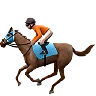 Horse Racing: Medium Skin Tone Emoji 🏇🏽 image - Apple style