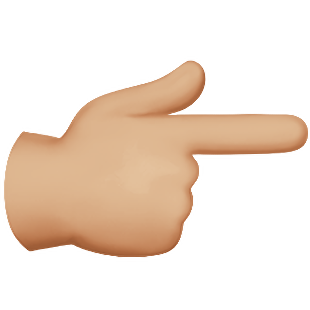 Backhand Index Pointing Right: Medium-Light Skin Tone