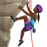Woman Climbing: Medium-Dark Skin Tone Emoji 🧗🏾‍♀️ image - Apple style