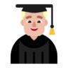 Man Student: Medium-Light Skin Tone Emoji 👨🏼‍🎓 image - Microsoft Classic 2D style