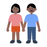 Woman And Man Holding Hands: Medium-Dark Skin Tone Emoji 👫🏾 image - Tossface style