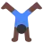 Man Cartwheeling: Dark Skin Tone