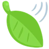 Feuille voletant au vent Emoji 🍃 image - Facebook Messenger (2016) style