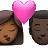 Kiss: Woman, Man, Medium-Dark Skin Tone, Dark Skin Tone